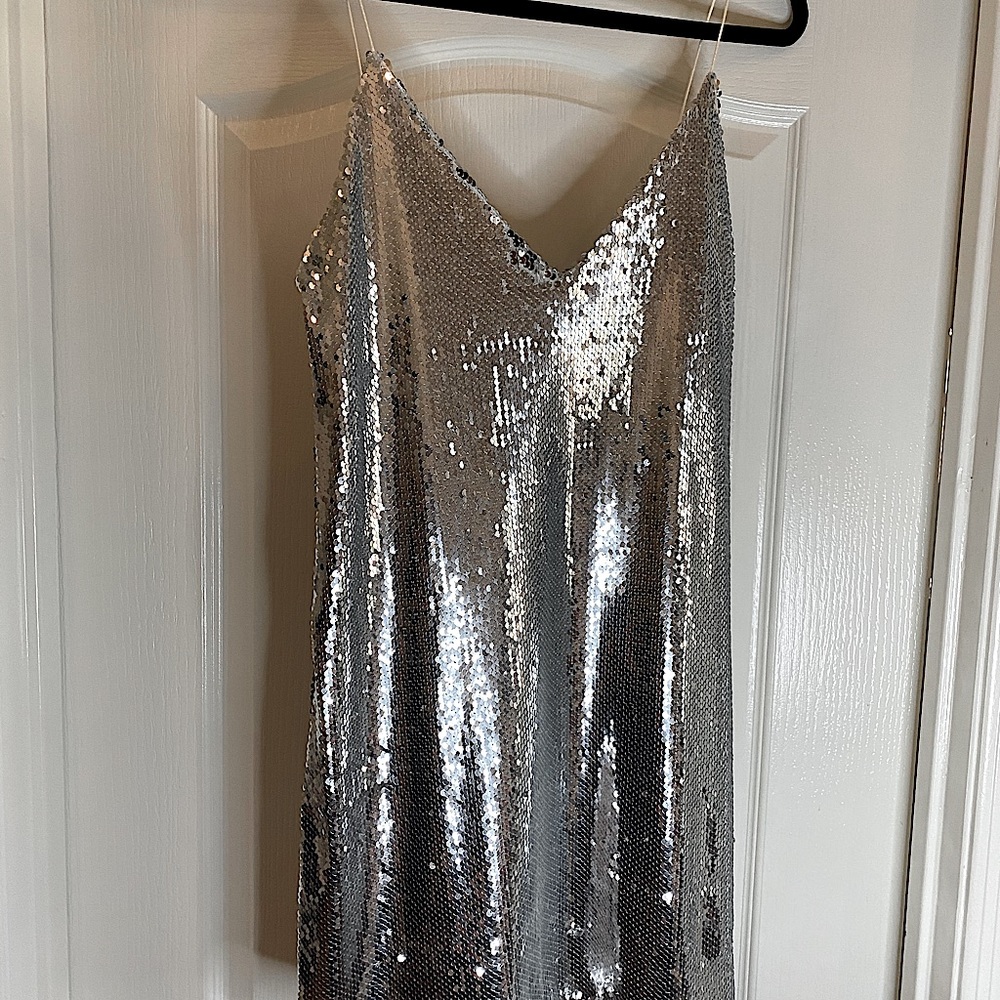 Silver sequins dress